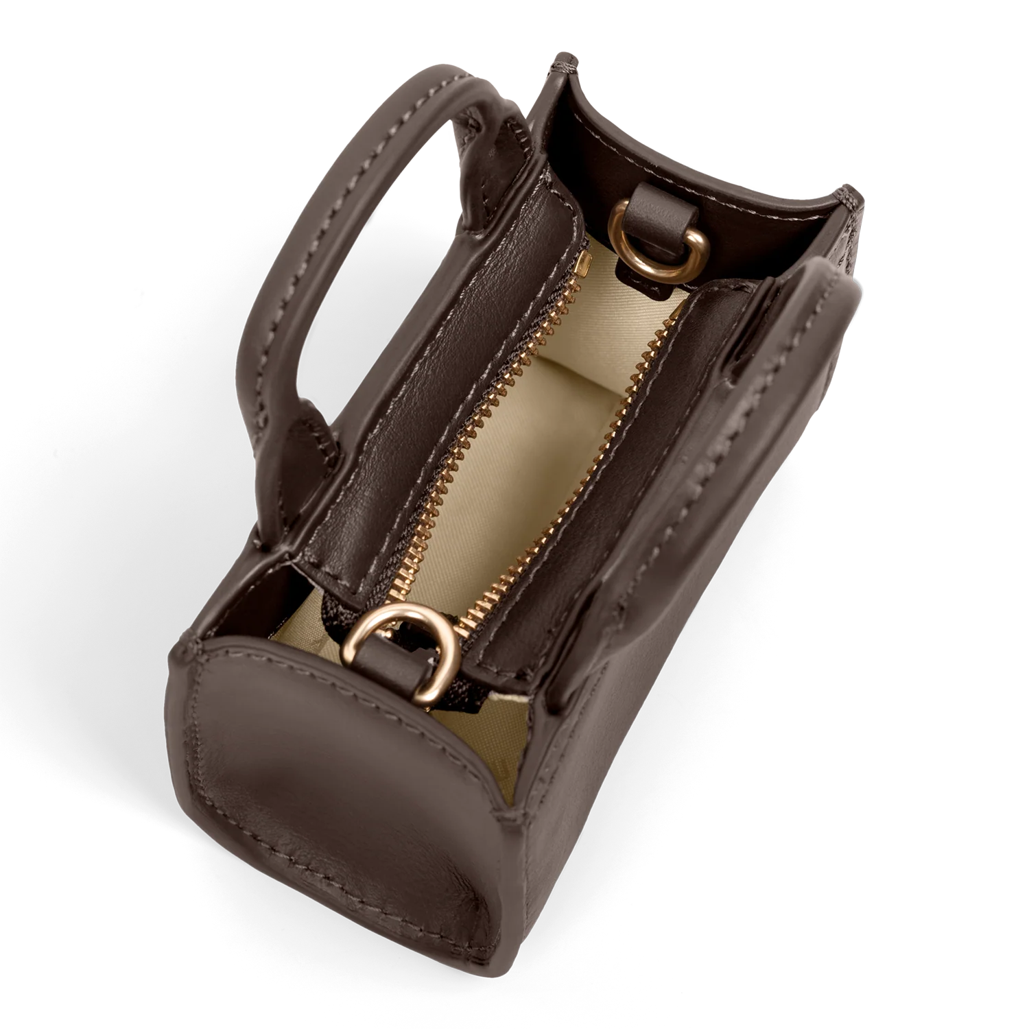 Serenity - Chocolate Brown - Micro Cross Body Bag (Glattes Leder) - Image 6